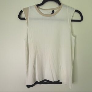 Judith & Charles Neutral Colorblock Minimalist Tank Size Small